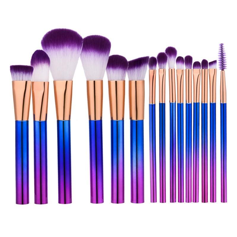 Purple Foundation Makeup Brushes