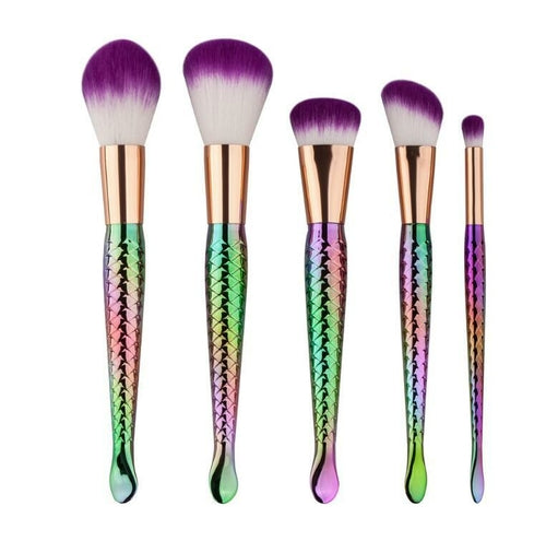 5 Mermaid Makeup Brushes Set