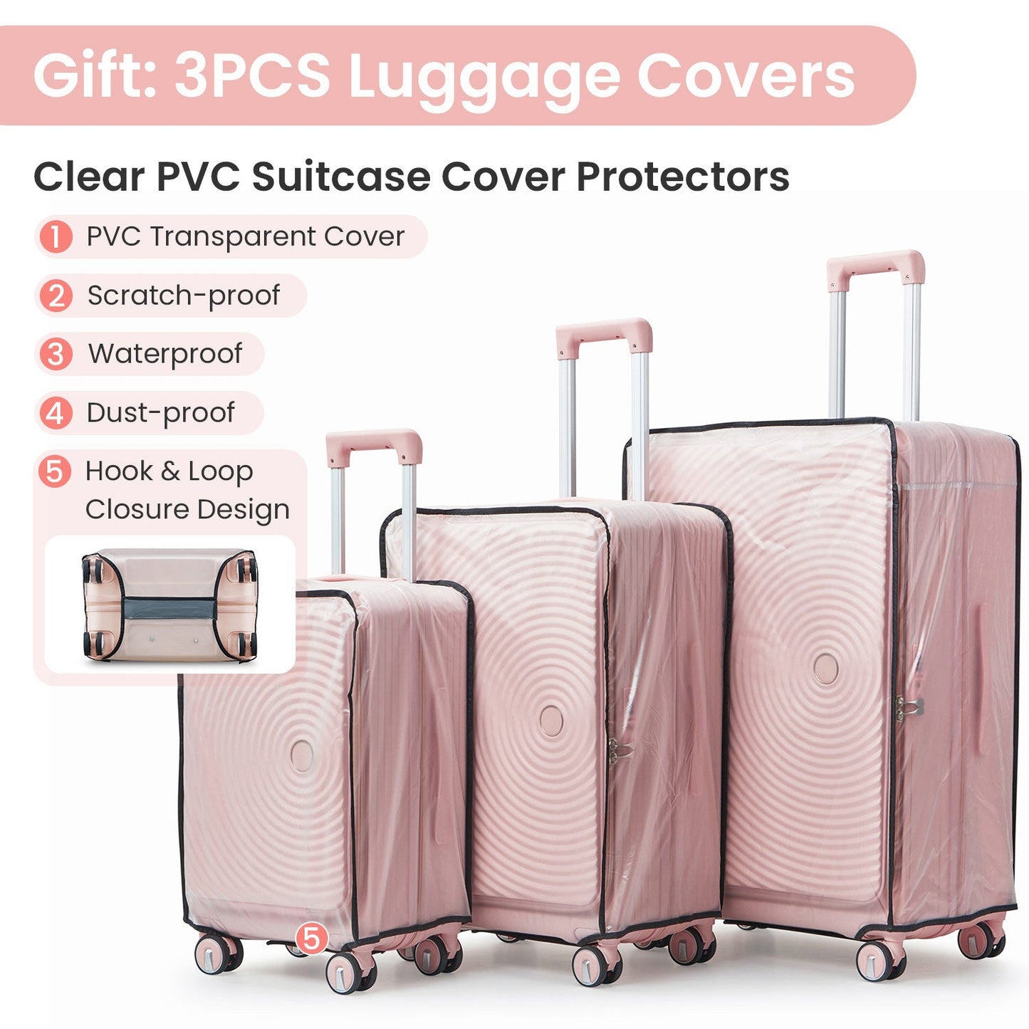 Luggage Sets 3 Piece(20/24/28), Expandable Carry On Luggage with TSA