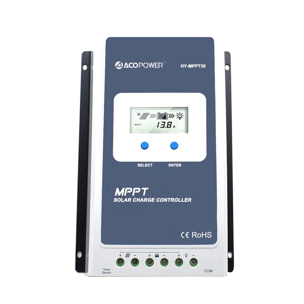 ACOPOWER 30A MPPT Solar Charge Controller with Remote Meter MT-50