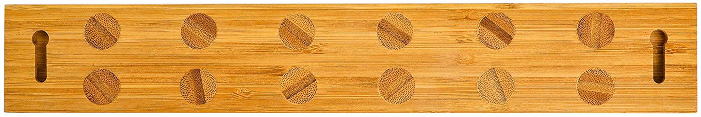 Bamboo Magnetic Knife Strip Holder - For Knives, Utensils, Cutlery,