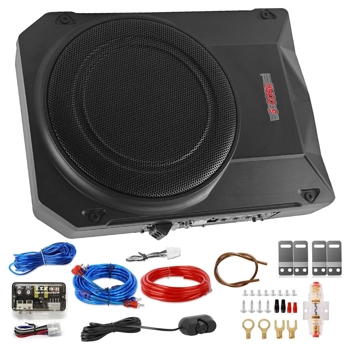 5CORE 10 inch Slim Under Seat Car Audio Subwoofer 800W Peak 150W RMS