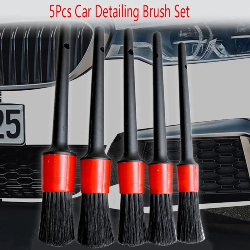 Car Detailing Brush 5pcs Auto Cleaning Car Cleaning Detailing Set