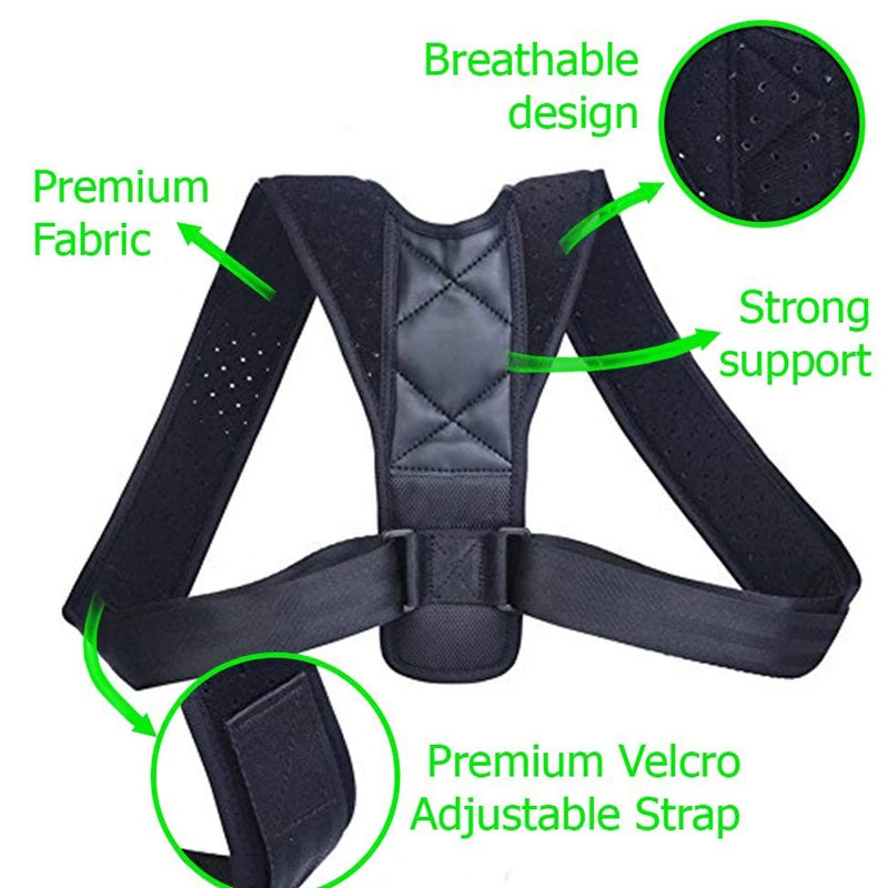 YOSYO Brace Support Belt Adjustable Back Posture Corrector Clavicle