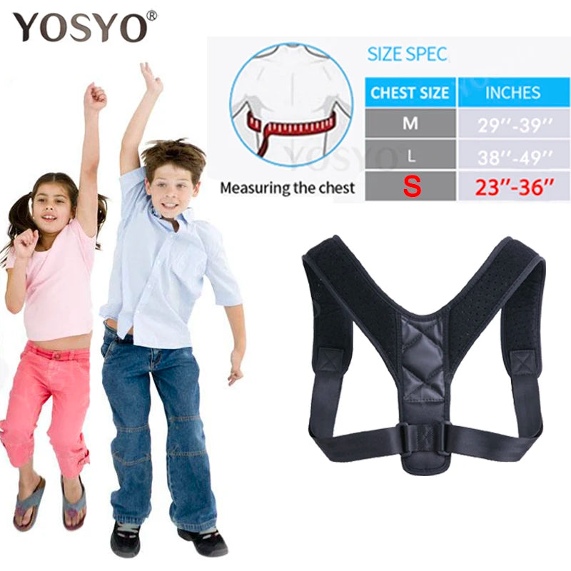 YOSYO Brace Support Belt Adjustable Back Posture Corrector Clavicle