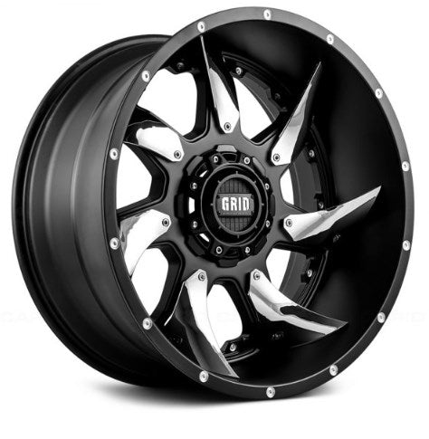 Grid Wheels 129237B18 20 x 9 in. 12 Offset 6 x 135 in. Bolt Pattern 10