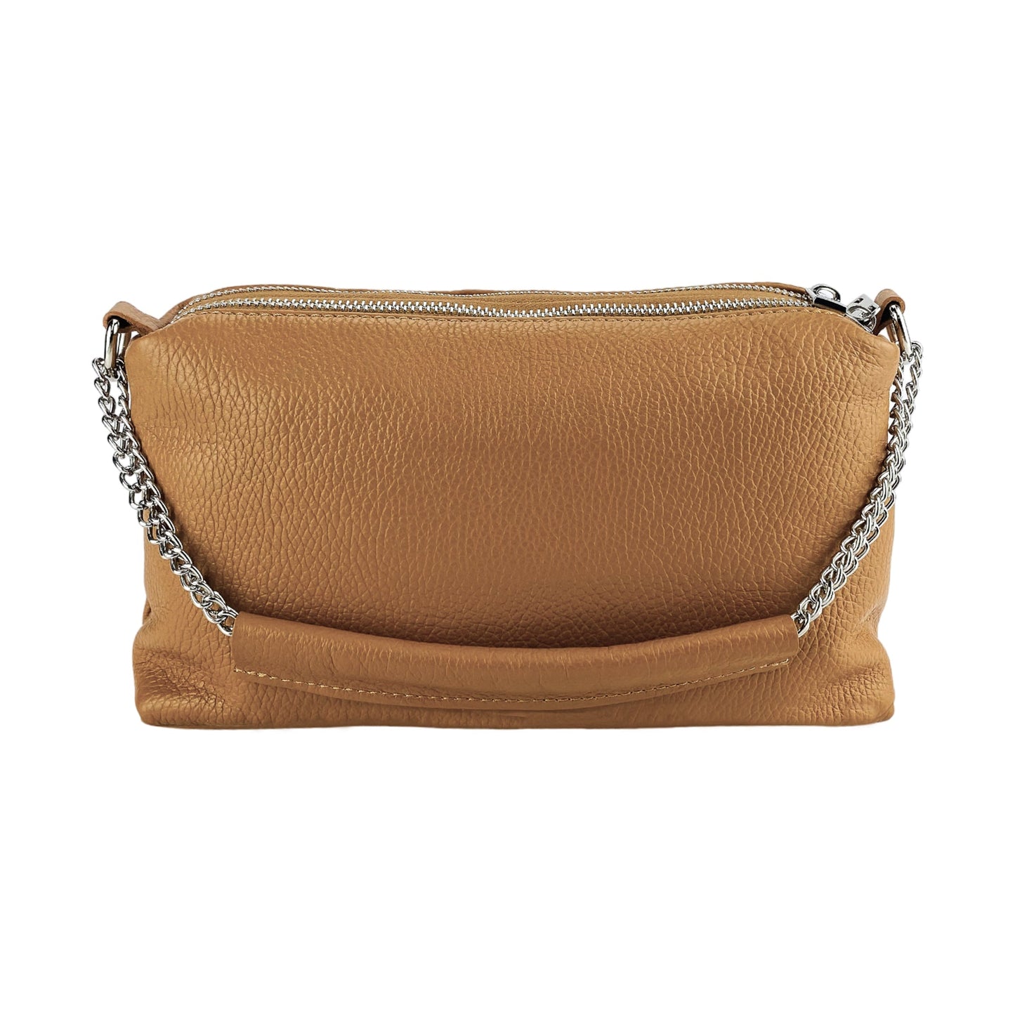 RB1025S  | Borsa Donna a Mano con doppia lampo in Vera Pelle Made in