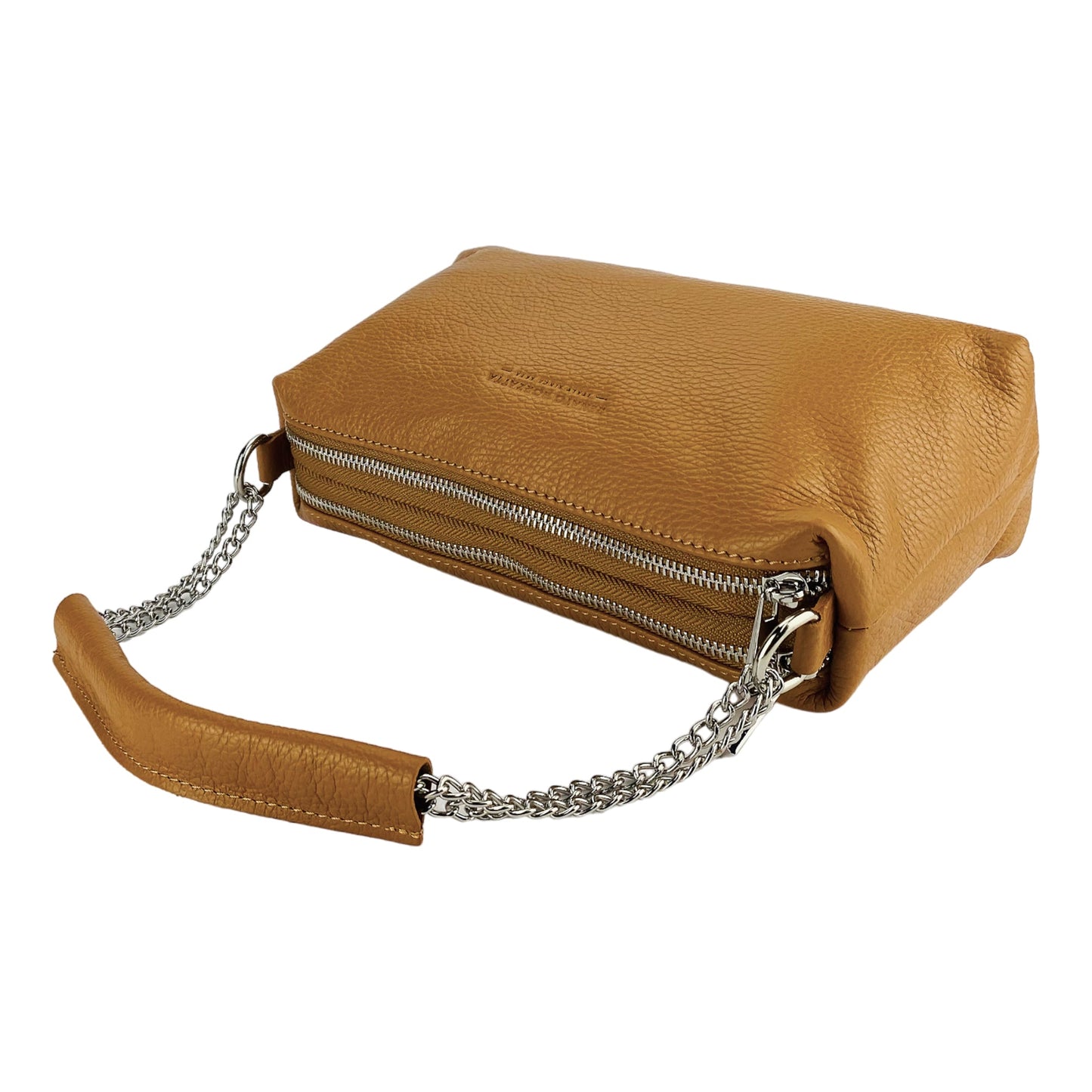 RB1025S  | Borsa Donna a Mano con doppia lampo in Vera Pelle Made in