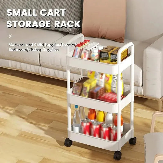 Household Multi-layer Small Cart Storage Rack Floor To Floor Kitchen