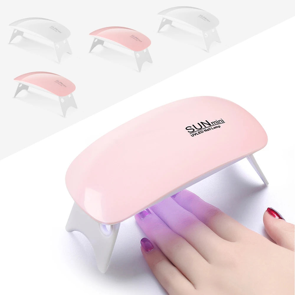 LALUU Foldable 6w Uv Led Lamp For Nails Machine 6 Uv Leds Gel Nail