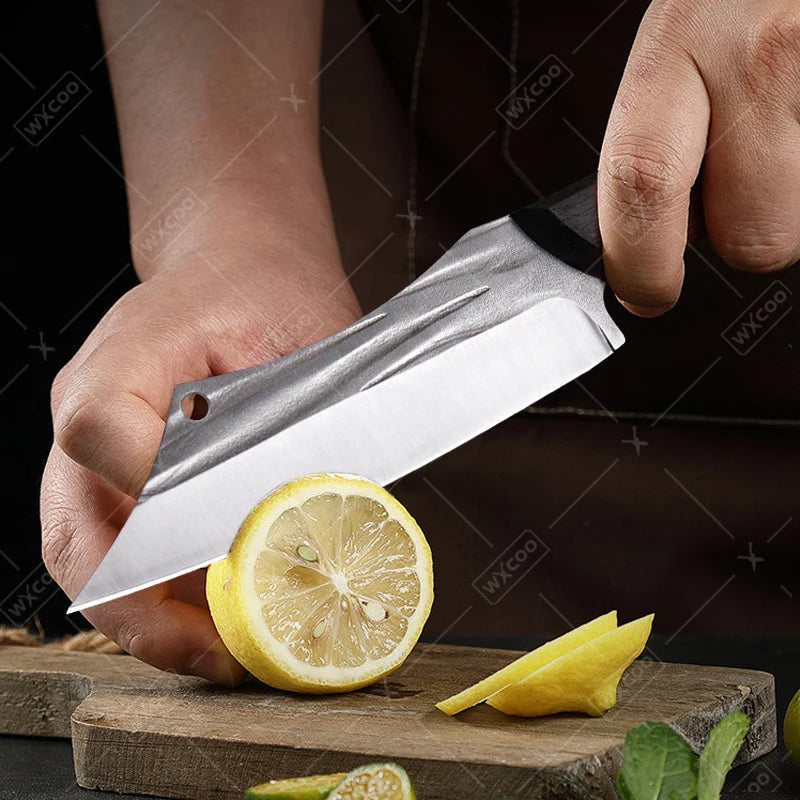 WXCOO Stainless Steel Meat Cleaver Sharp Boning Knife Multi Chef Knife