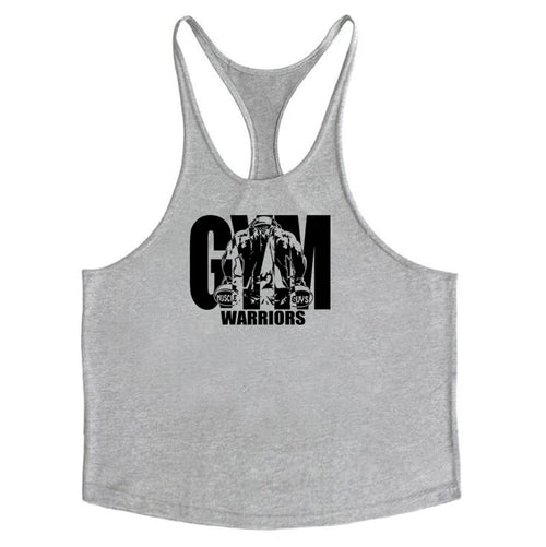 Men's Fitness Bodybuilding Tank Tops Brand Gym Sportswear Cotton