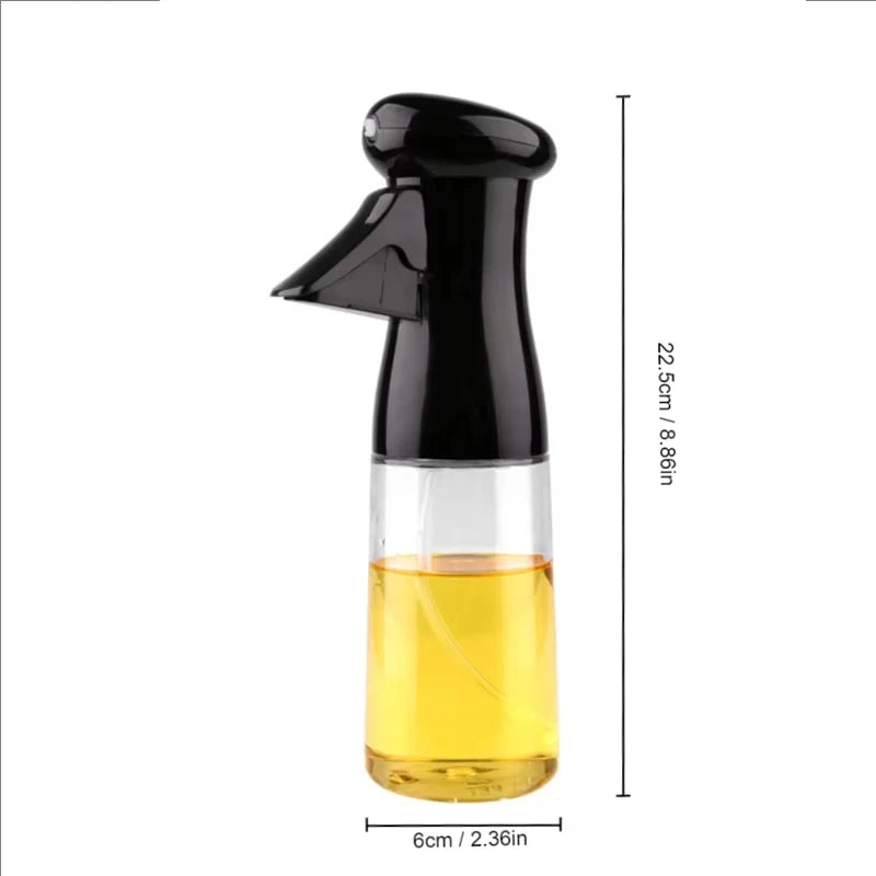 1pc Black Kitchen Oil Bottle Cooking Oil Spray 200ml Pneumatic Spray