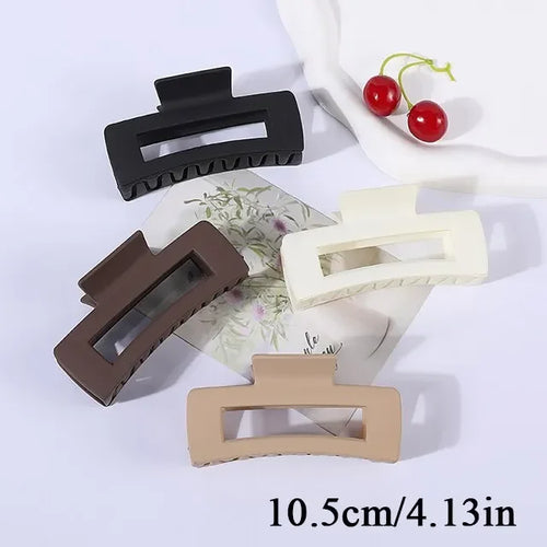 4Pcs/Set Women Girls Claw Clips Coffee Black Hair Claw Nonslip Crab