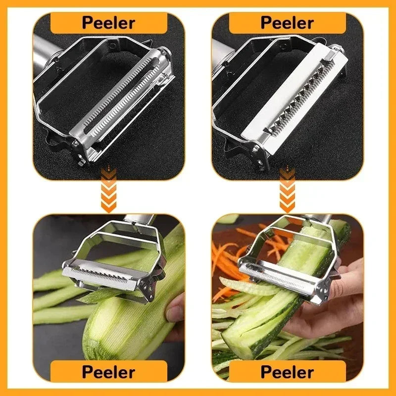 Kitchen Vegetable Peeler Stainless Steel Melon Planer Double-Head