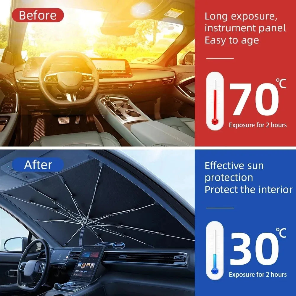 Car Sunshade Umbrella Car Front Window Sunshade Cover Car Sunshade