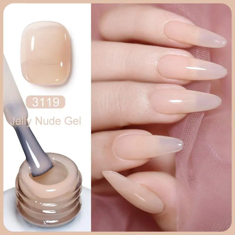 Arte Clavo 3pcs/Set Jelly Gel Polish Nude Pink Gel Nail Polish