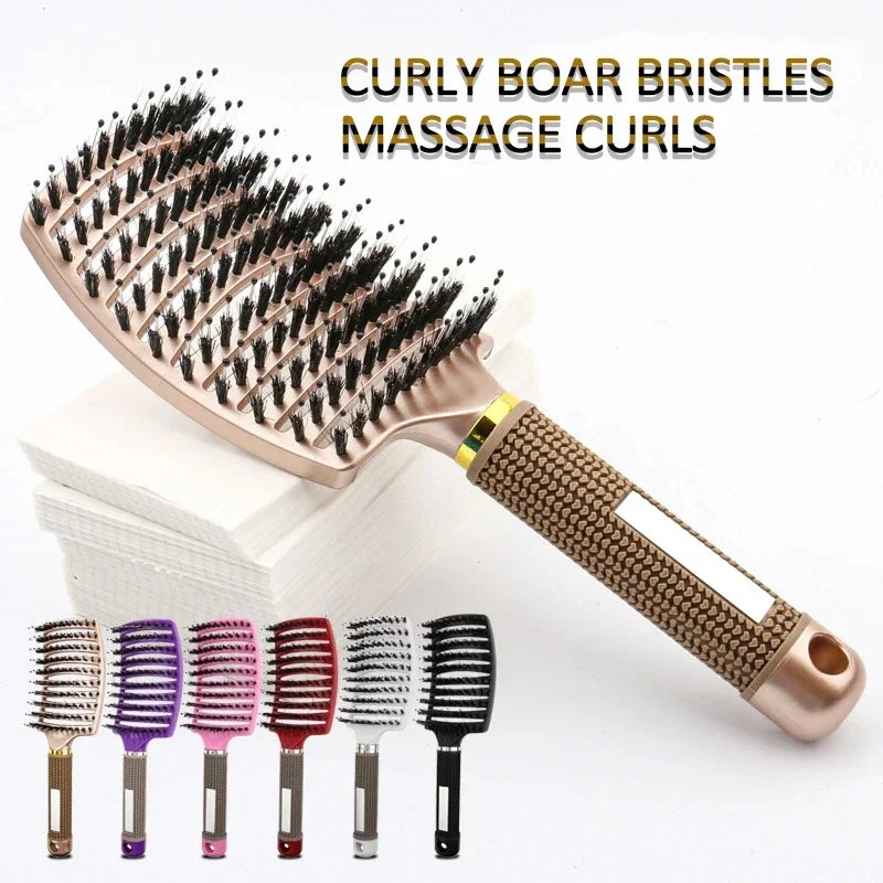 Magic Demelant Brush Bristle Nylon Massage Hairbrush Wet Curly