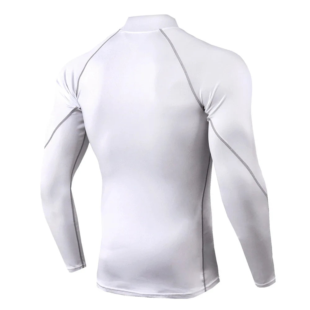 Men Sport T-shirt Quick Dry Bodybuilding Running Shirt Long Sleeve