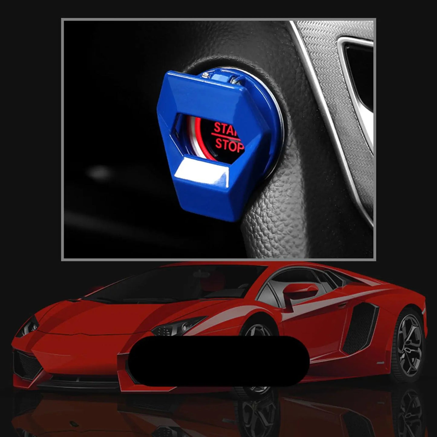 Car Engine Start Stop Switch Button Cover Ignition Anti-scratch