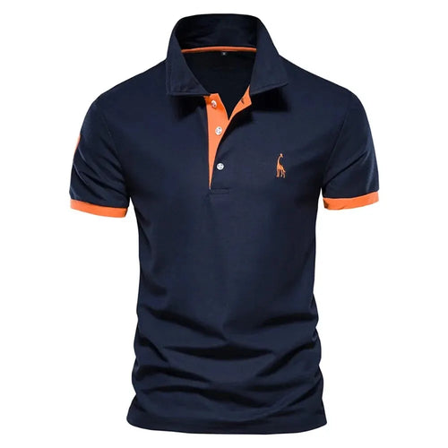 Dropshipping Polo Giraffe Shirt Men Quality Embroidery Summer Short