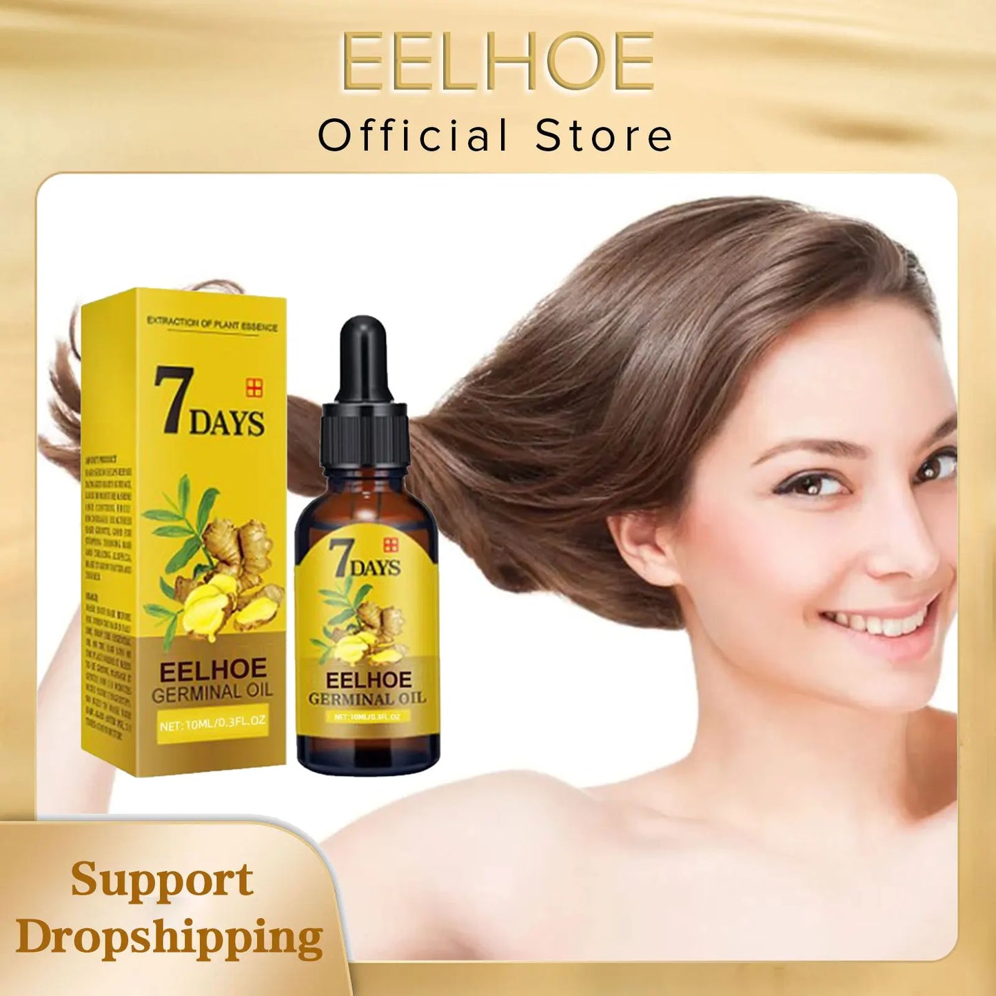 EELHOE Ginger Hair Growth Oil Natural Essentail Anti-Hair Loss