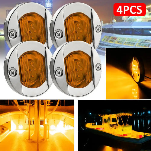 6 LED Deck Courtesy Lights DC 12V LED Stern Light Anchor Navigation