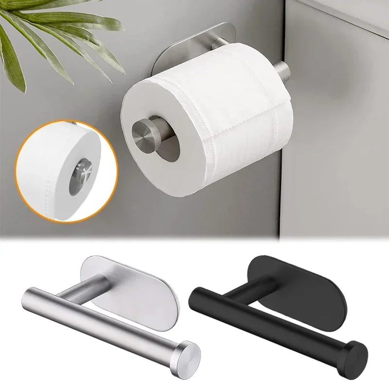 No Drilling Toilet Paper Holder SUS304 Stainless Steel Self Adhesive