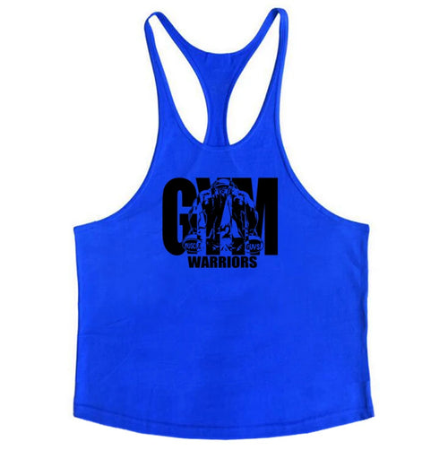 Men's Fitness Bodybuilding Tank Tops Brand Gym Sportswear Cotton