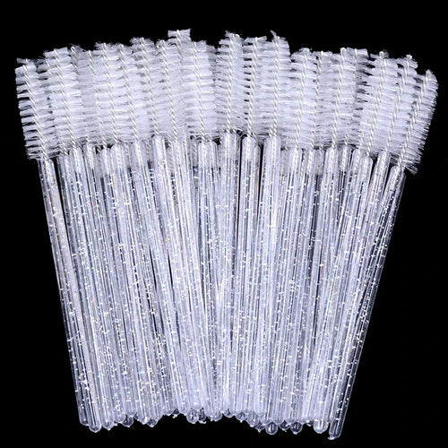 50pcs Disposable Eyelash Brushes Crystal Eye lash Mascara Wands