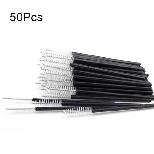 50/100Pcs Makeup Brushes Disposable Eyebrow Brush Mascara Wand