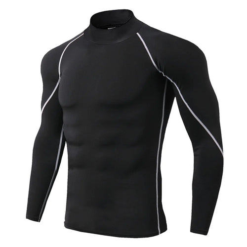 Men Sport T-shirt Quick Dry Bodybuilding Running Shirt Long Sleeve