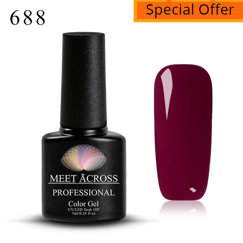 MEET ACROSS 5ml Pink Dried Flower Gel Nail Polish Natural Flower Fairy