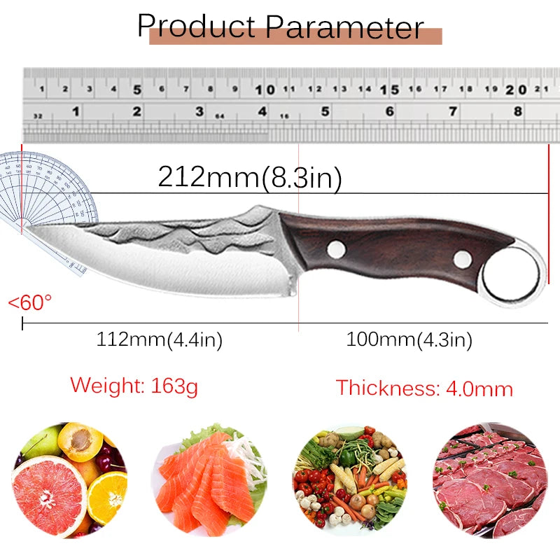 Srainless Steel Kitchen Knife Boning Knife Chef Knife Handmade Forged