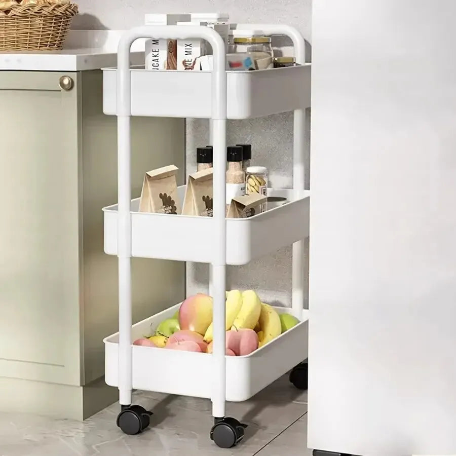 Household Multi-layer Small Cart Storage Rack Floor To Floor Kitchen