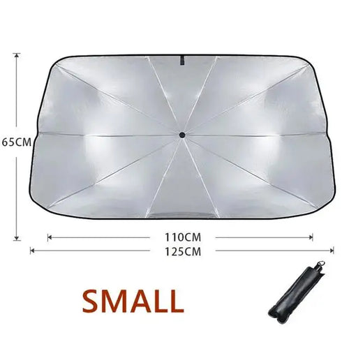 Rubber Sunshade Umbrella For Car Uv Protection Folding High Shading