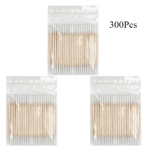 100/300pcs Double Head Cotton Swab Women Makeup Cotton Buds Tip For