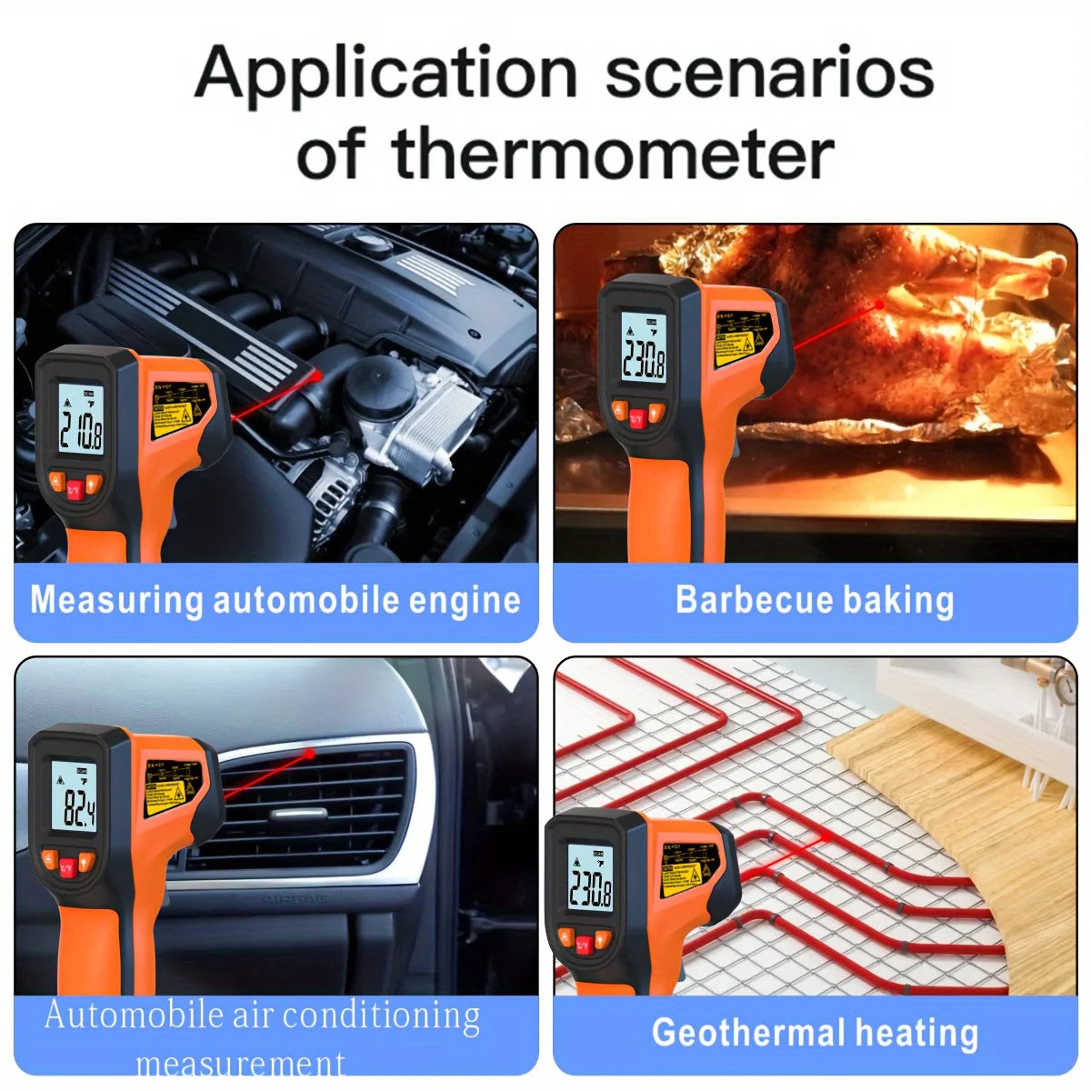 NJTY Infrared Thermometer Handheld Temperature Gun Non-Contact Laser