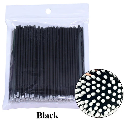 CNKESS 100PCS Eyelash Brushes Cotton Swab Micro Individual Eyelashes