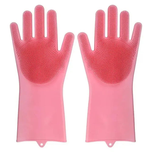 Dishwashing Cleaning Gloves Magic Silicone Rubber Dish Washing Gloves