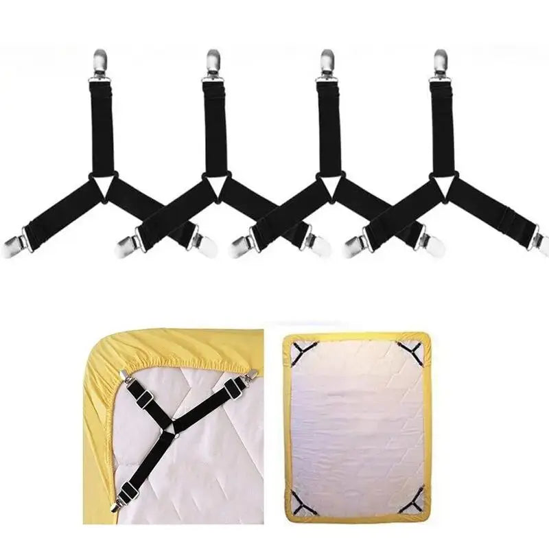 4Pcs/lot Bed Sheet Fasteners Holder Gadgets for Bed Sheet Organizer