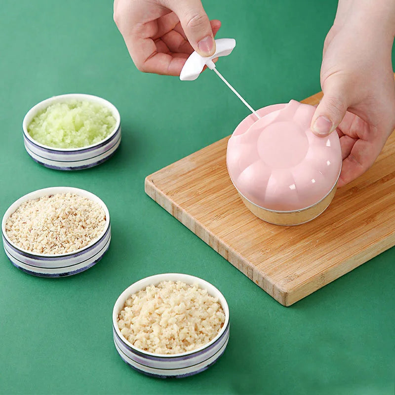 1Pc New Pink Kitchen Mini Home Mashed Potato Garlic Mash Manual Mixer