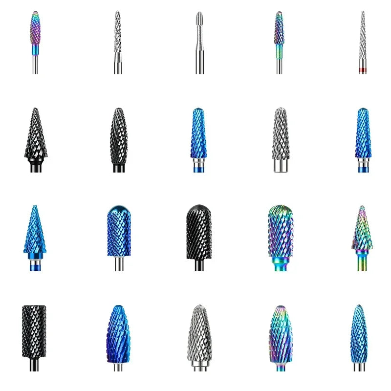 Nail Drill Bits for Acrylic Gel Nails Tungsten Carbide Nail Bits for