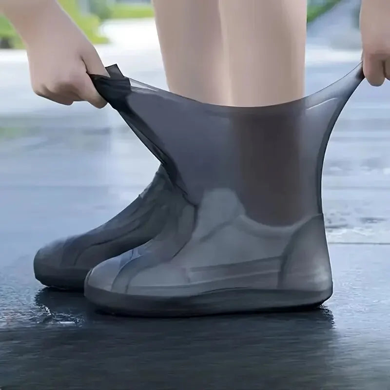 1 Pair Rubber Rain Boot Overshoes For Outdoor Use Silicone Waterproof