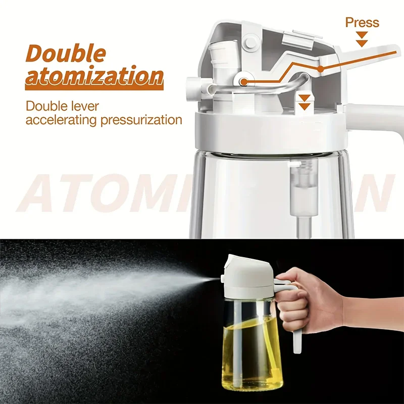 Multi-functional Kitchen Oil Bottle Spray Oil Pouring Two-in-one