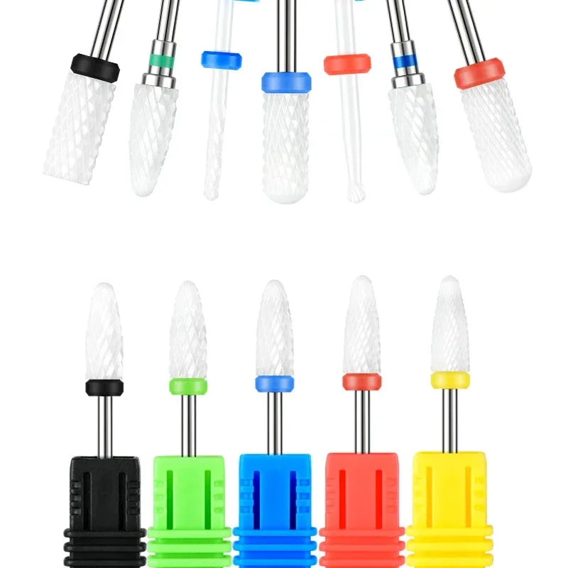 Nail Drill Bits for Acrylic Gel Nails Tungsten Carbide Nail Bits for