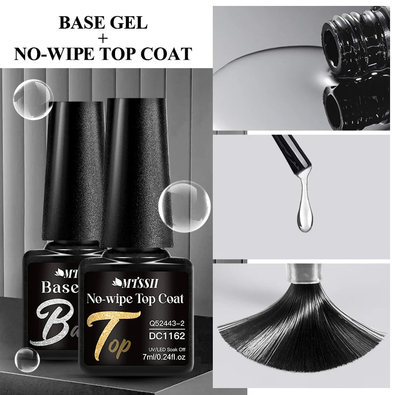 MTSSII 7ml Base Gel Nail polish Bright Color Semi Permanent Soak Off