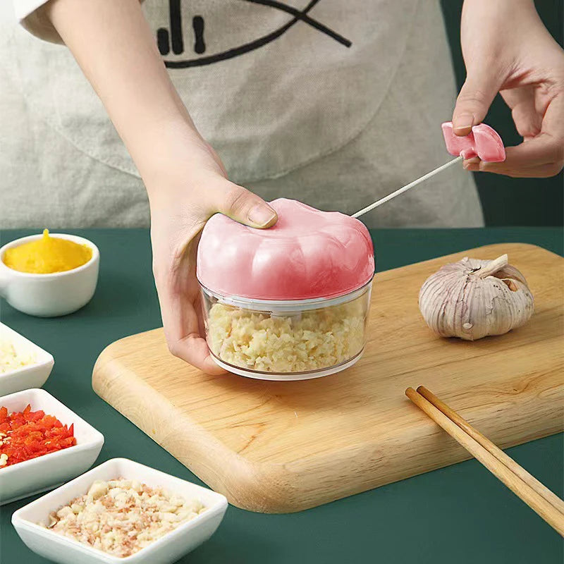 1Pc New Pink Kitchen Mini Home Mashed Potato Garlic Mash Manual Mixer