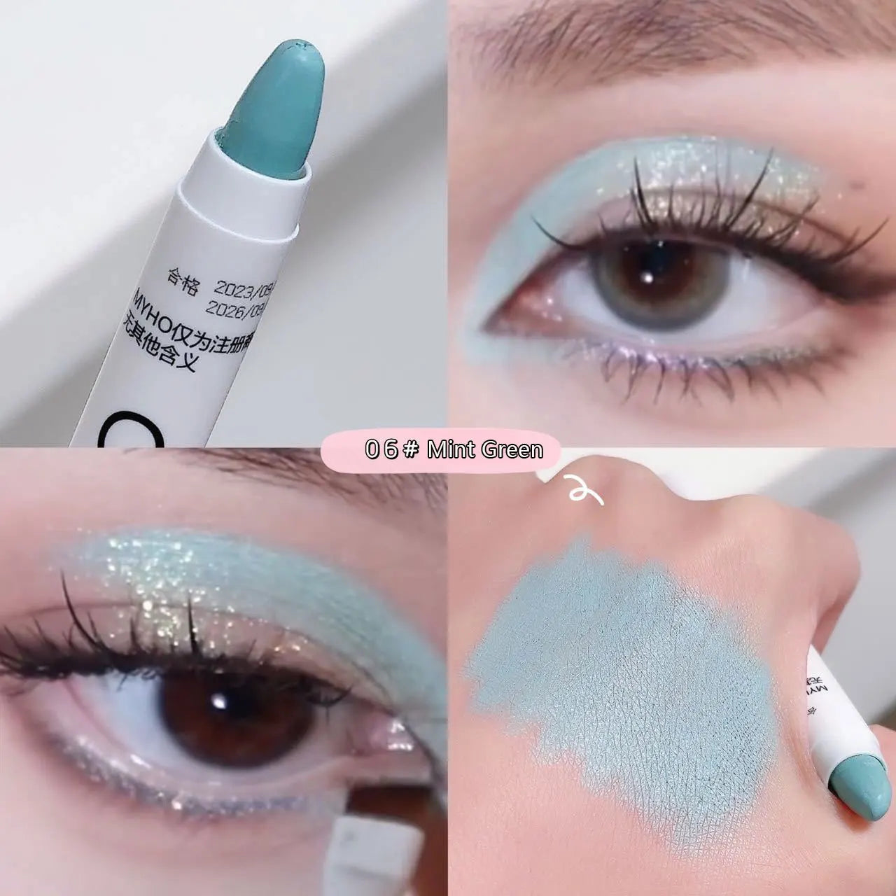 Lying Silkworm Pen Monochrome Brightening Highlight with Flash Eye