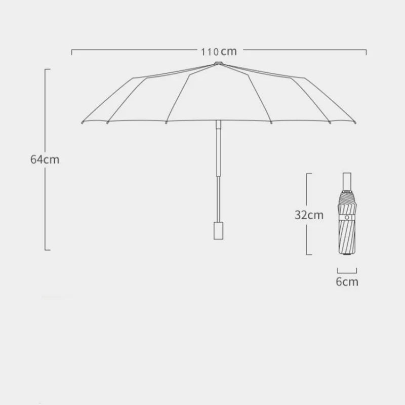 12 Bone Morandi Fully Automatic Umbrella Black Glue Sunscreen Sun